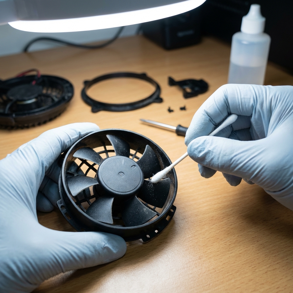 空調服ファンの分解掃除