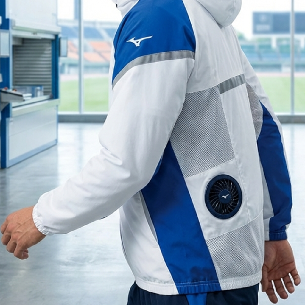 ミズノ エアリージャケットと冷却デバイス