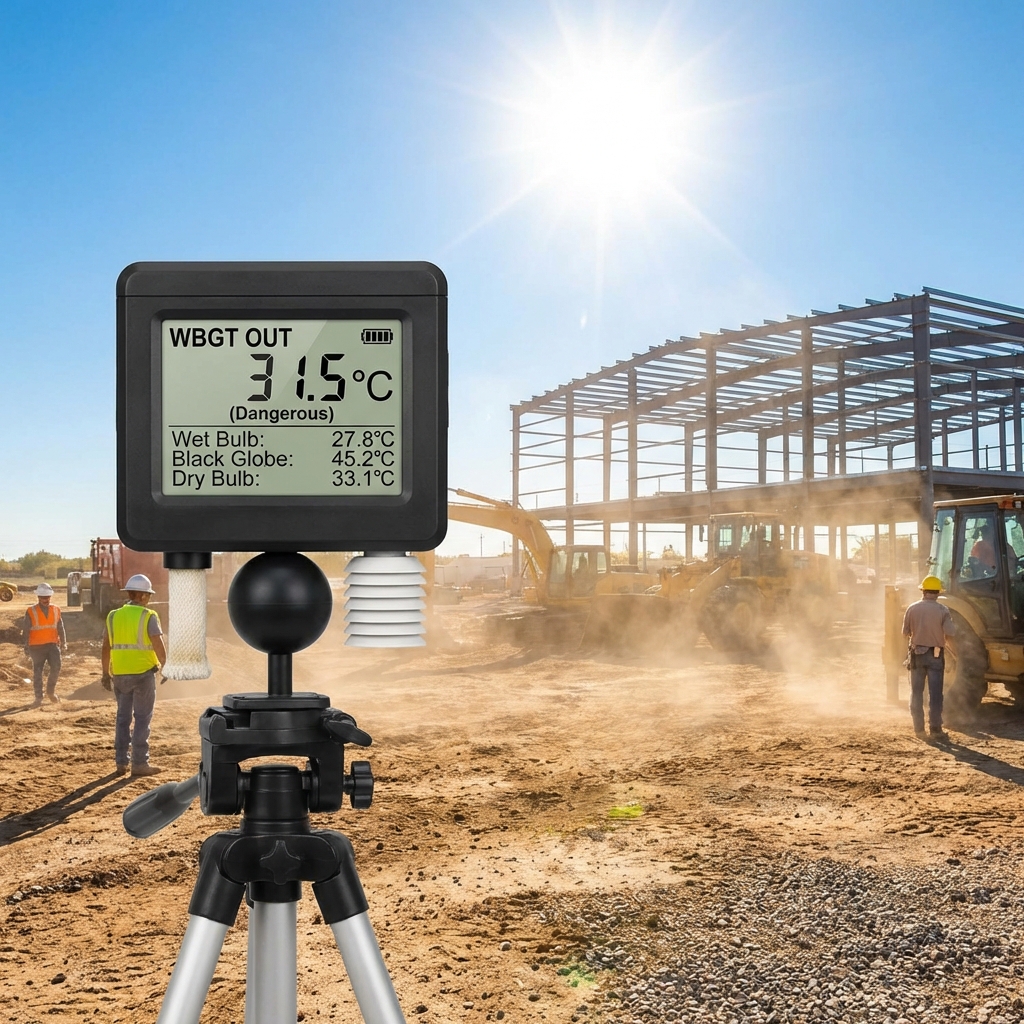 建設現場でのWBGT測定イメージ