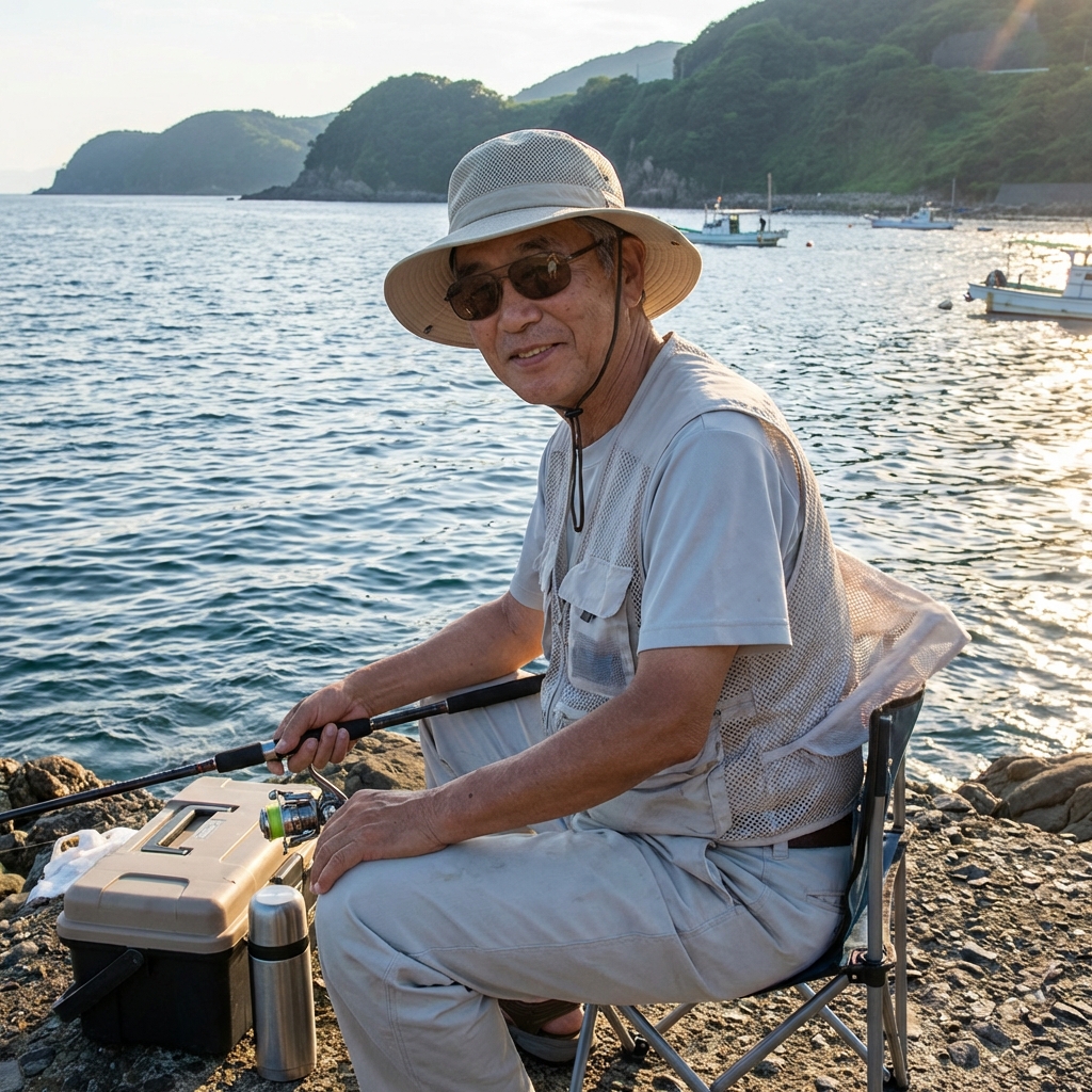 真夏の堤防釣りでの空調服活用